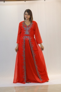 Nouvelle collection de robes kaftan brodées à la main avec des perles, vêtements islamiques fantaisie pour les mariages et les fêtes, respirantes et confortables - Product Image 5