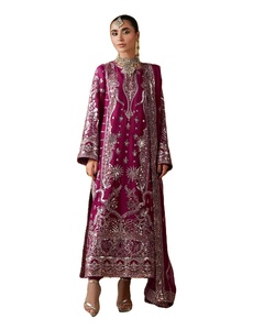 WS International 615 - Impresionante Salwar Kameez Maxi de Colores para Mujer, Material de Viscosa para Fiestas y Bodas - Product Image 1