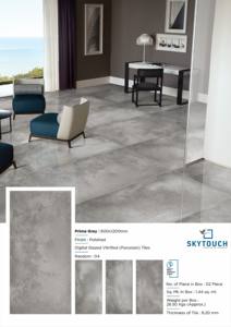 Azulejos de mármol gris pulido de cuerpo entero antideslizante 60x120 de diseño indio para pared de suelo de baño clásico para ladrillo refractario de Área Corporativa - Product Image 5