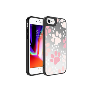 Coque arrière en silicone brillant de luxe JoieCreatif Series avec design cœur miroir pour iPhone 8 Plus, protège l'appareil photo - Product Image 2