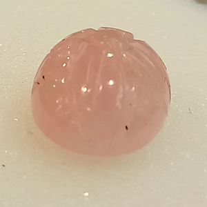 อัญมณีทรงรีสำหรับทำเครื่องประดับอัญมณีทรงรีลายดอกไม้ทำจากมอร์กาไนต์สีชมพูพีชธรรมชาติทำด้วยมือ - Product Image 5