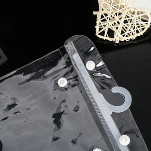 Custom <b>Plastic</b> Hanger PVC Packaging Bag with Snap Button Underwear Pouch with Optional <b>Pocket</b> - Product Image 6