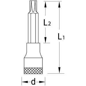 Gedore - Punta de Destornillador Larga de 1/2'' con Enchufe Torx, Producto Duradero - Product Image 2