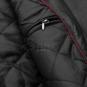 Chaqueta de cuero de alta calidad para hombre, diseño de letras personalizadas con tela de plumón para invierno, estilo único, nueva condición - Product Image 6