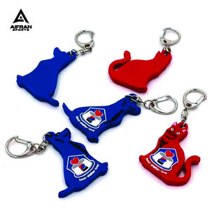 Porte-clés en PVC personnalisé AIFRAN avec logo, porte-clés en caoutchouc souple 3D, porte-clés personnalisé de dessin animé d'anime, cadeau en gros - Product Image 2