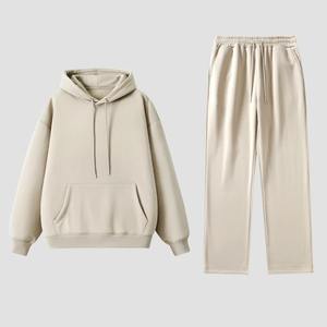 Chaqueta de manga larga delgada y cálida para mujer y pantalones con cordón en la cintura elástica Chándal deportivo de dos piezas con ajuste cómodo - Product Image 2