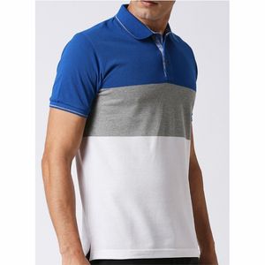 เสื้อโปโลเข้ารูปแบบลำลองของผู้ชายเสื้อถักระบายอากาศได้ดีใส่โลโก้ได้ตามต้องการ2025 - Product Image 3