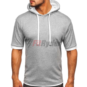 Nouvelle vente en gros vente chaude prix raisonnable séchage rapide sport tricoté hommes t-shirts à capuche meilleure qualité - Product Image 1