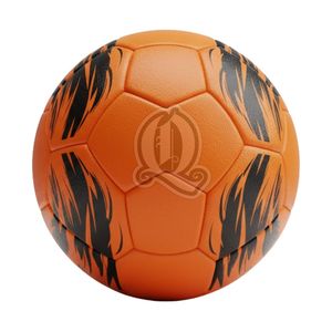 Custom Orange Tiger Print Soccer Ball PU Leather Laminated Grip Surface Training Football for Kids and Adults - Product Image 3
