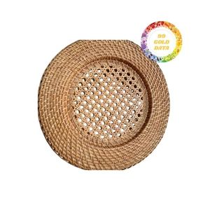 Assiette à dîner ronde en rotin tissé à la main Chargeur d'assiette en rotin Fabriqué par des artisans qualifiés offrant une grande valeur - Product Image 1