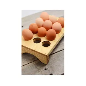 Высококачественный экологически чистый деревенский деревянный подставка для яиц деревянный поднос для яиц на 12 яиц предложение дня 2024 индийского поставщика