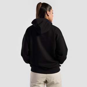 Sudadera con Capucha Extra Grande Esencial para Mujer en Color Negro - Product Image 2
