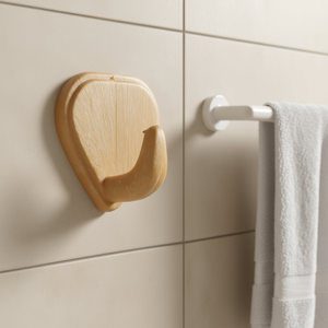 วีแอล ตะขอแขวนเสื้อคลุมลายไม้ DELTA ดีไซน์ไม้สุดหรูสำหรับห้องน้ำหรือห้องนอน - Product Image 3