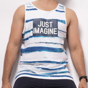 เสื้อกล้ามคอตตอนแขนกุดสำหรับผู้ชายเสื้อสายเดี่ยวแบบลำลองลายทางทรงสลิมฟิตสำหรับ100% ขายส่ง2024 - Product Image 2