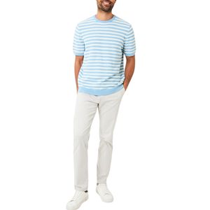 เสื้อยืดคอตตอนคุณภาพดีที่ปรับแต่งได้ เสื้อยืดผู้ชายทรงปกติสีเทา เสื้อยืดลายทางผู้ชาย คอกลม แขนสั้น - Product Image 1