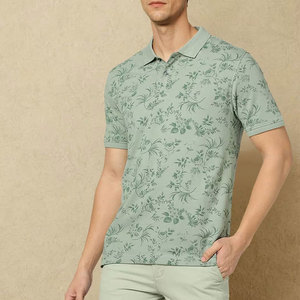 Logo personnalisé pour hommes Golf pour polos Jersey imprimé sur toute la surface avec motif de lettres en polyester à motif de sublimation - Product Image 1