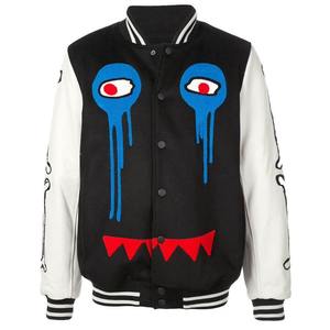 Chaquetas de béisbol con parches de chenilla personalizados con mangas de cuero, chaquetas con letras de chenilla, parches de diseño de moda, chaqueta universitaria - Product Image 1