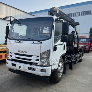 Camión Grúa de Brazo Articulado Isuzu 1suzu de China, Camión de Remolque de Plataforma Plana 4x2 con Grúa de Brazo Plegable de 3.2 Toneladas - Product Image 2