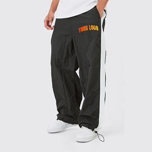 Pantalones Cargo de Hombre para Exteriores, Ligeros, de Alta Calidad, Impermeables, Holgados, con Paneles Laterales Lavados Personalizados y Dobladillo Ajustable - Product Image 6