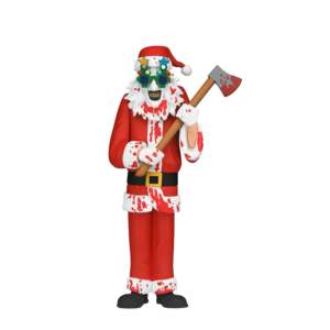 Terrifier 3 Toony Terrors Art the Clown Figura de Santa Claus en Traje de Navidad, Decoración de Halloween - Product Image 1