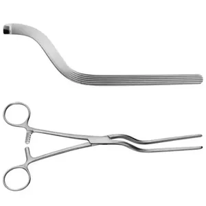 Pinzas quirúrgicas Brunner no traumáticas para estómago e intestino, 24 cm, curvadas, de acero inoxidable - Product Image 1