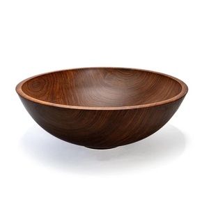 Ensaladera de madera hecha a mano de gran tamaño, utensilios de cocina ecológicos para reuniones familiares y fiestas. - Product Image 5