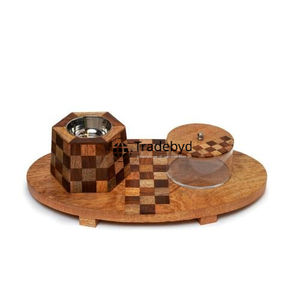 Tradebyd-Quemador Bakhoor de madera Premium con tapa fácil de levantar, perfecto para rituales de fragancia y decoración del hogar - Product Image 1