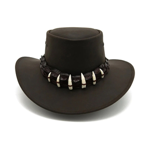 Chapeau de cowboy en cuir pour l'équitation, réglable, de haute qualité, chapeau décontracté pour homme avec couleurs personnalisées - Product Image 1