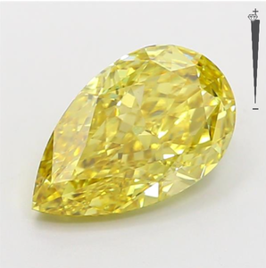 2.28 carats fantaisie jaune poire coupe laboratoire diamants synthétiques en vrac HPHT/CVD IGI certifié Aniva LG551 pour la fabrication de bijoux - Product Image 1