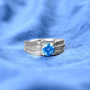 NOVAMART Fine Buy Premium 925 Pure Sterling <b>Silver</b> <b>Rings</b> for <b>Men</b> Boho Style Cluster Topaz Jade Main Rhodium Platinum Inlaid Whol - Product Image 3