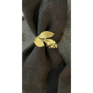 Feuille Designer Porte-serviettes en métal Rond de serviette Anneau de tissu décoratif classique pour anneau de serviette le plus vendu à un prix abordable - Product Image 4