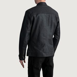 Blouson de motard en cuir véritable noir vieilli, personnalisé OEM, pour hommes, disponible à prix de gros, styles élégants 2026 - Product Image 5