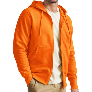 Sweat à capuche épais à fermeture éclair intégrale en coton 100% personnalisé avec logo, sweat à capuche épais à fermeture éclair pour homme, coton mélangé basique personnalisé - Product Image 6