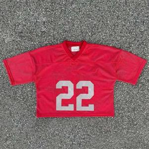 Maillot de football américain rétro en maille surdimensionnée 100% polyester, style streetwear fabriqué en usine, style vintage américain pour hommes - Product Image 3