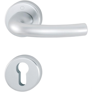 Juego de Manijas y Rosetas Redondas de Aluminio F1 PZ DIN para Puertas y Ventanas Izquierda/Derecha 1710/42KV/42KVS - Product Image 3