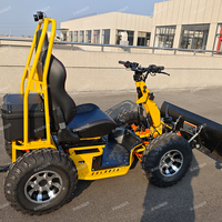 Scooter électrique tout-terrain 4 roues 6000W avec large plateforme de conduite, mouvement stable, vitesse basse et haute, capacité de montée