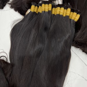 Extensions de cheveux humains vietnamiens, naturels, naturels, droits, noirs, donneur, Remy, double tirage, sans emmêlement, sans perte de cuticules alignées - Product Image 3