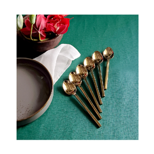 Piezas de cuchara de té medidora de latón hechas a mano con acabado mate de latón para regalar al mejor precio - Product Image 6