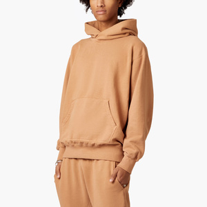 Sweat-shirt à capuche en polaire épaisse 500 GSM pour hommes avec logo imprimé personnalisé Sweat-shirt 100% coton surdimensionné pour l'hiver - Product Image 1