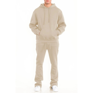 Streetwear personnalisable pour homme Survêtement à capuche uni à manches longues Survêtement évasé coupe-vent de haute qualité Taille XL - Product Image 2