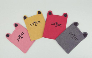 Bonnet à oreilles de chat rose pour bébé fille Bonnet d'hiver en coton doux pour tout-petit et nouveau-né - Product Image 3