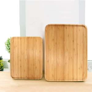 Plateau de service en bambou en bois de couleur bois antique ensemble de 2 meilleurs produits de qualité - Product Image 5