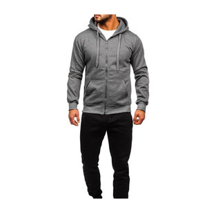 Ensemble 2 pièces à la mode pour hommes, pantalon haut avec rayure latérale et fermeture éclair, survêtement à capuche, veste d'automne pour hommes, survêtement avec logo à l'avant - Product Image 6