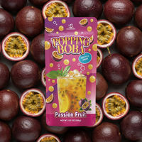 Bola Tapioka Instan Rasa Campuran Blueberry Strawberry Passion Fruit, Kemasan 100g, Siap Santap, Kemasan Cup Warna-Warni