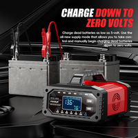 FOXSUR professionnel FAC-150 12V/15A & 24V/5A chargeur de voiture Battery12V 24V chargeur de batterie d'impulsion de Charge intelligente automatique