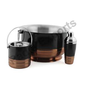 Juego de herramientas de barra de lujo de 6 piezas en diseño grabado exterior de cobre negro para proveedores de barras - Product Image 3