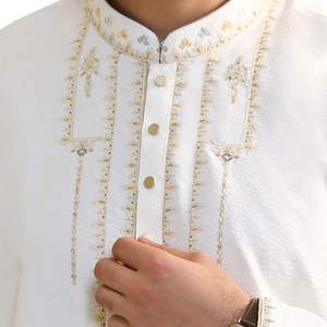 Traje Tradicional Pakistaní Shalwar Kameez para Hombre, de Algodón Blanco, Tela de Alta Calidad, Kurta Pajama de Diseñador, Ropa Étnica - Product Image 4