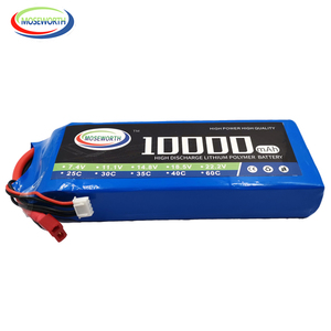 14.8V 4S <strong>10000mAh</strong> 25C UAV Drone <strong>Battery</strong> 4S RC <strong>Lipo</strong> <strong>Batteries</strong> for FPV Drone Helicopter Airplane Quadcopter Model Racing Hobby - Product Image 1
