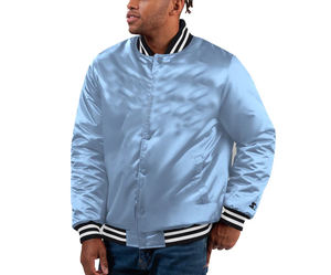 Blouson universitaire en satin pour homme, brodé, respirant, nouveau style tendance, logo personnalisé, vente en gros, haute qualité OEM, collection hiver 2025 - Product Image 1