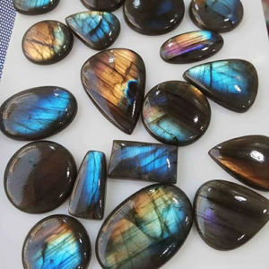 Cabochon de labradorite naturelle de haute qualité, lisse et brillant, pierre précieuse en vrac pour bijoux de mariage, sculpture orite cabochon - Product Image 1